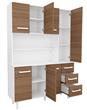 Aparador de Cocina MOSCONI 10217 120×169×38 Blanco / Carvalho Mezzo