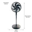 Ventilador MOULINEX VE4081B1 de Pie 18" 80w Digital C/ Remoto