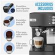 Cafetera OSTER BVSTEM6603B PrimaLatte Automática de Espresso negro metálico