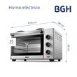 Horno Eléctrico BGH BHE35S22A Convencción 35 Lts Doble Anafe