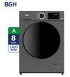 Lavarropas BGH BWFI08S24AR Carga Frontal 8kg Inverter Silver 