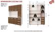 Aparador de Cocina MOSCONI 10217 120×169×38 Blanco / Carvalho Mezzo