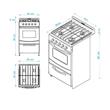 Cocina ESCORIAL CANDOR S2 BLACK 51 cm Respaldo Extraible Gas Natural