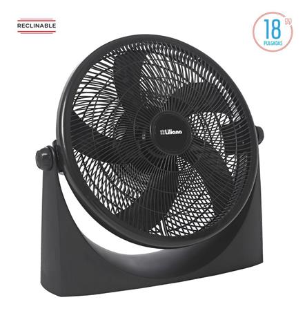 Turbo Ventilador LILIANA VTF18P 18" 75w Reclinable con opción de fijación a pared