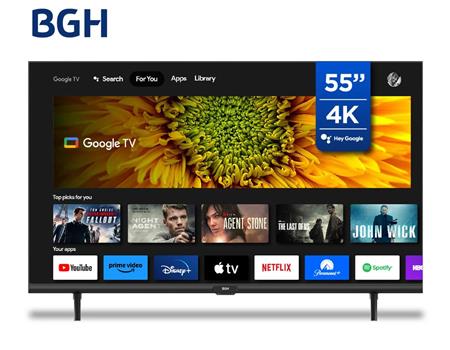 Smart TV BGH B5523US6G HDR10 55" Google 4K Dolby Voz