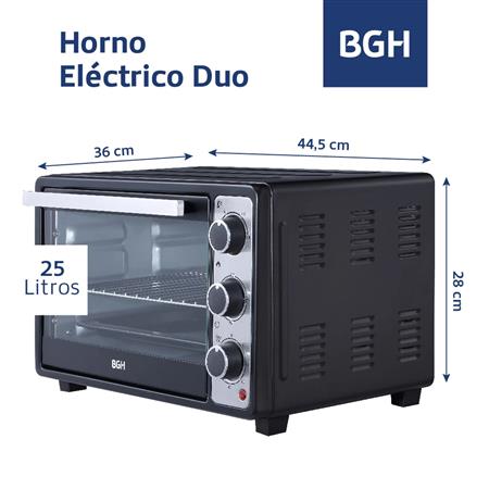 Horno Eléctrico BGH BHE25M23N Duo 25 litros