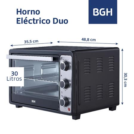 Horno Eléctrico BGH BHE30M23N Duo 30 litros