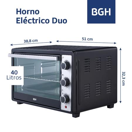 Horno Eléctrico BGH BHE40M23N Duo 40 litros
