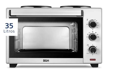 Horno Eléctrico BGH BHE35S22A Convencción 35 Lts Doble Anafe