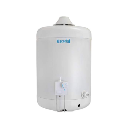 Termotanque ESCORIAL 45 Lts Multigas Conexión Superior Colgar o Apoyar