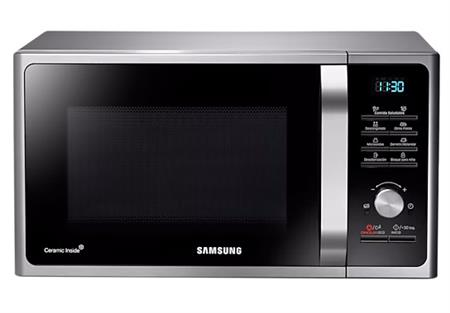 Microondas SAMSUNG MG23F3K3TAS 23 Lts Plata c/ Grill de Interior Cerámico