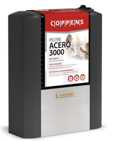 Calefactor COPPENS PELTRE ACERO 3000 Kcal/h Sin Tiraje Multigas
