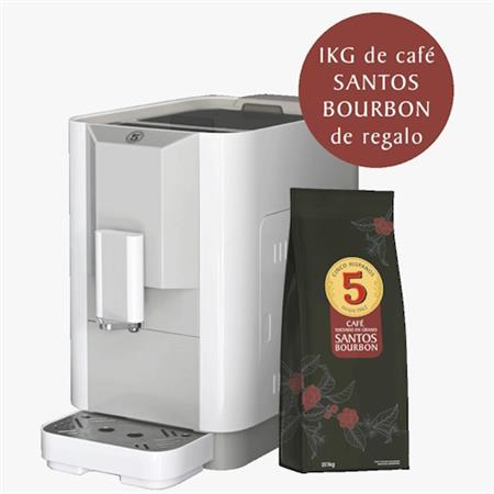 Cafetera 5 HISPANOS EXPRESSO ME 720 White + Café Santos Bourbon 1 Kg