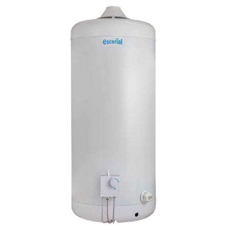 Termotanque ESCORIAL 80 Lts Multigas Conexión Superior Colgar o Apoyar