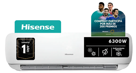 Aire Acondicionado HISENSE AS22HR4SXTKG00N frío/calor 6300w55
