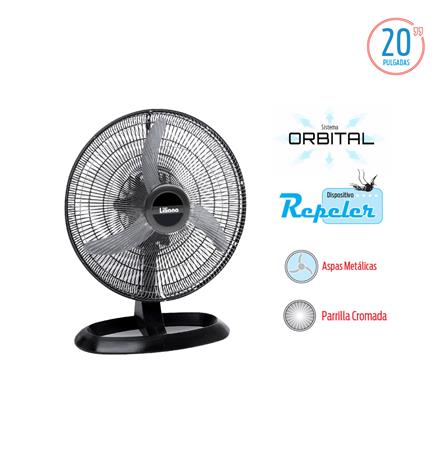 Turbo Ventilador LILIANA VOTR20 Mesa 20" 90w Silencioso Parrilla cromada