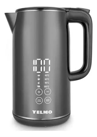 Pava Eléctrica YELMO PE-3912 1.7 Lts 2200w Pantalla Digital Negro