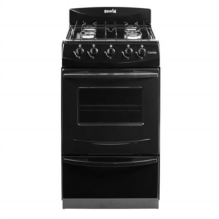 Cocina ESCORIAL CANDOR S2 BLACK 51 cm Respaldo Extraible Gas Envasado