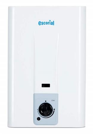Calefón ESCORIAL CE-14L 14Lts Tiro Natural GN Encendido Automático Blanco