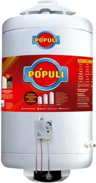 Termotanque ECOTERMO POPULI TPOP8NS045 GN 45 Lts Conexión Superior