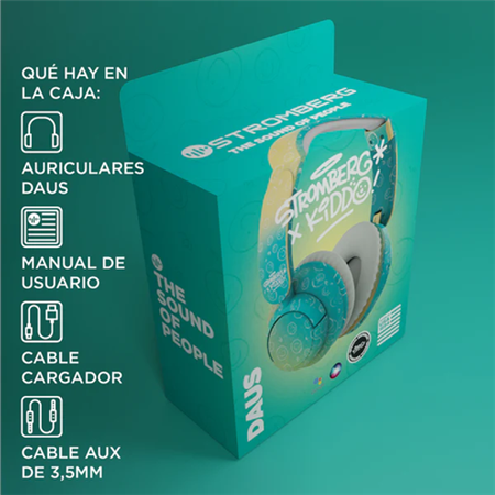 Auricular STROMBERG DAUS Inalámbricos Bluetooth Amarillo Y Celeste